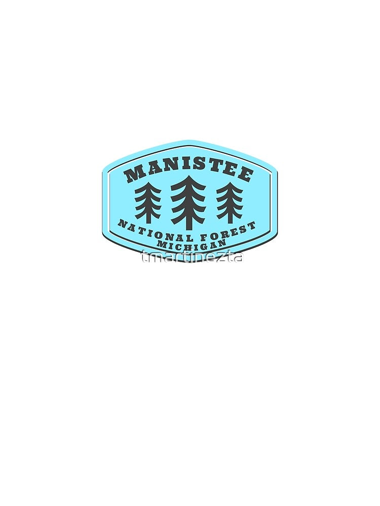 Manistee National Forest Michigan Vintage Retro Forest Hiking, Camping Adventure Travel by tmartinezta... (Image 2)