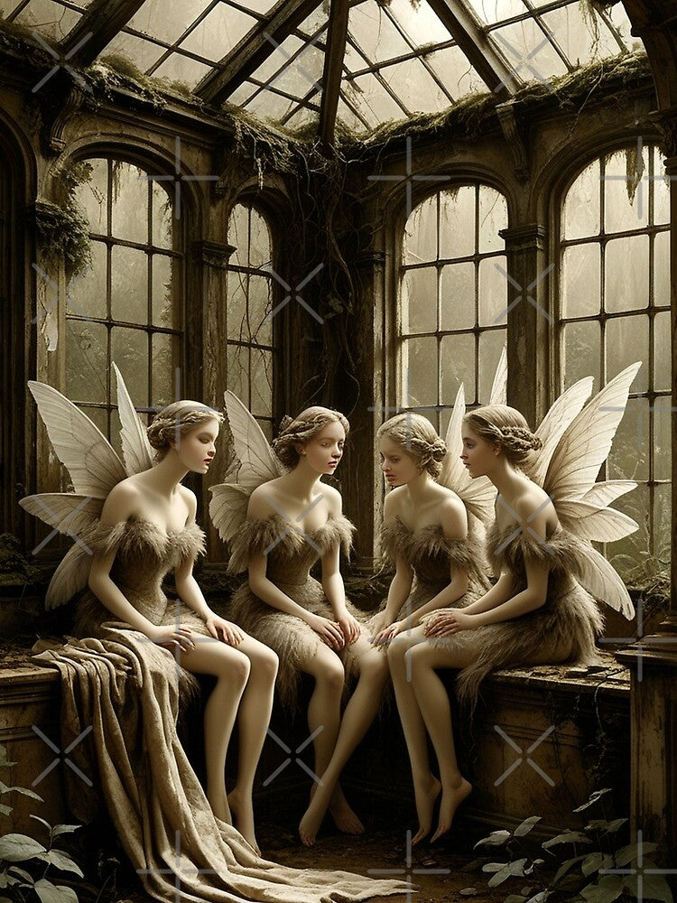 Fairy Court in Abandoned Greenhouse – Dark Academia Fantasy by semenol T-Shirts, Hoodie, Sweatshirt (Image 2)