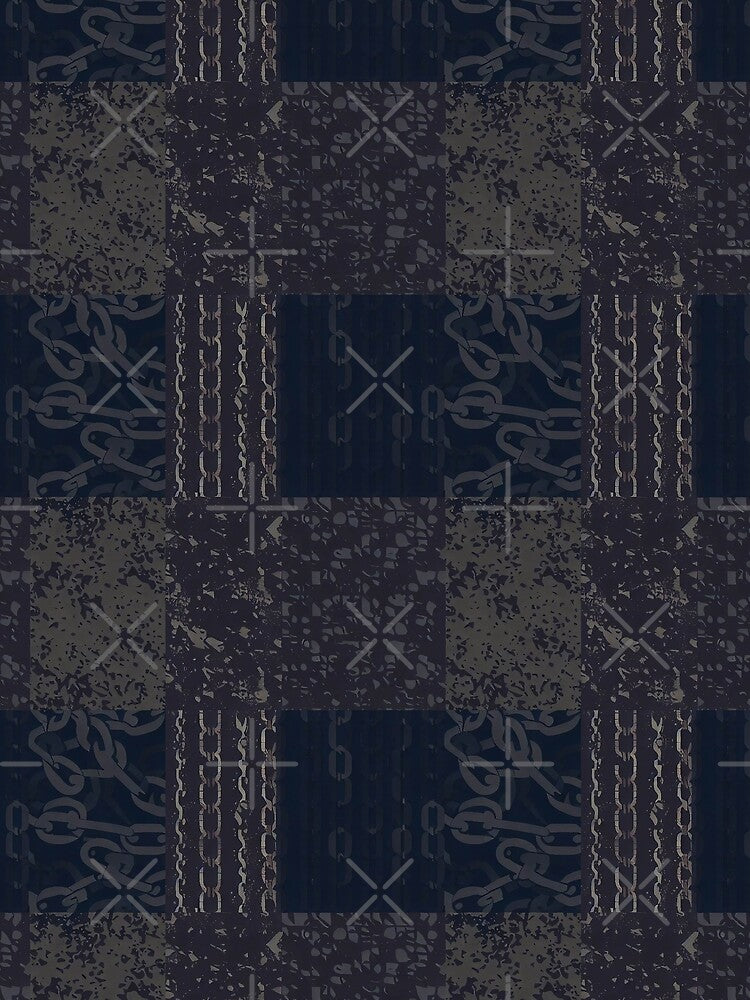 Grunge Chains Patchwork Pattern by SamJanner T-Shirts, Hoodie, Sweatshirt | BlankRebels.com (Image 2)