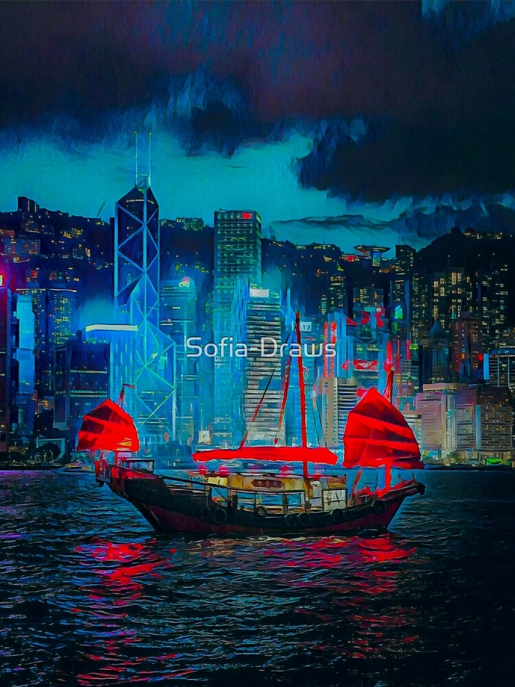 Hong Kong by Sofia-Draws T-Shirts, Hoodie, Sweatshirt | BlankRebels.com (Image 2)