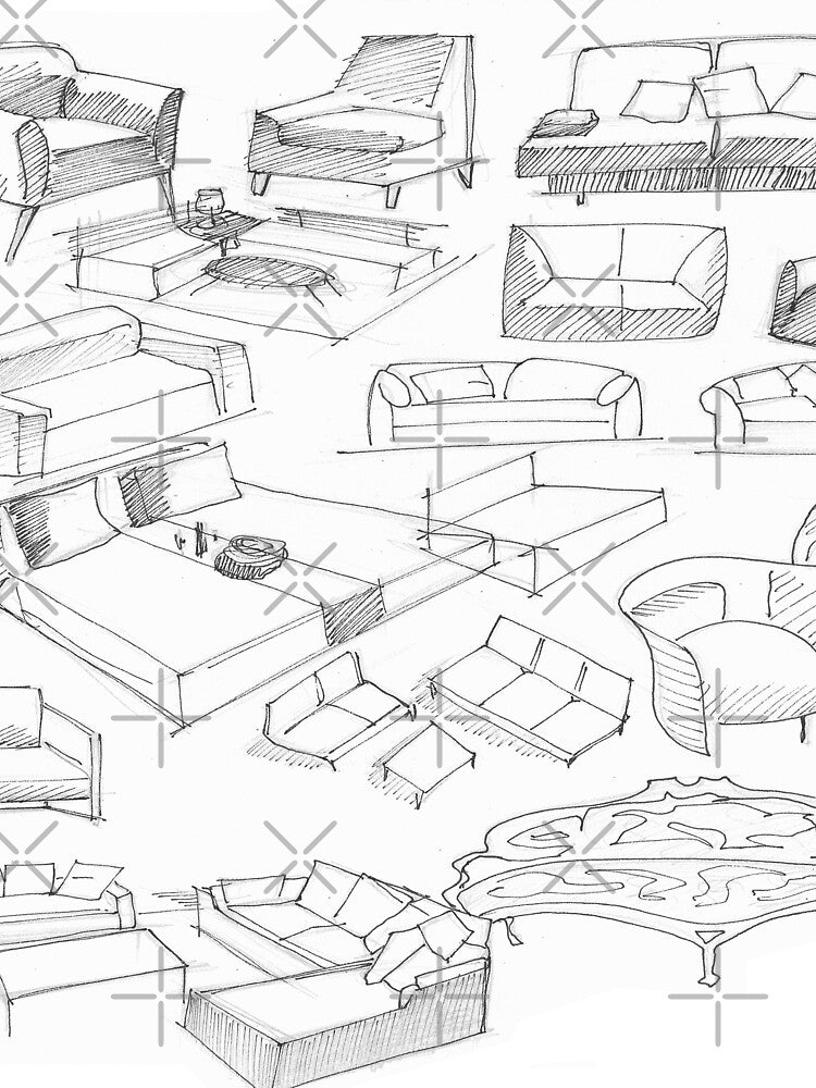 white decor lightroom furniture sketches by jorgelebeau T-Shirts, Hoodie, Sweatshirt | BlankRebels.com (Image 2)