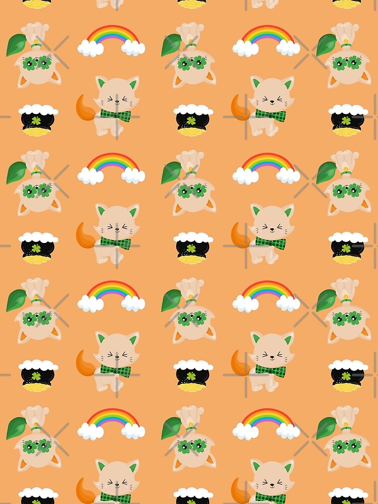 Cute Kitty Cat Rainbow Pot of Gold St Patrick's Day by ILLYL Creatives T-Shirts, Hoodie, Sweatshirt (Image 2)