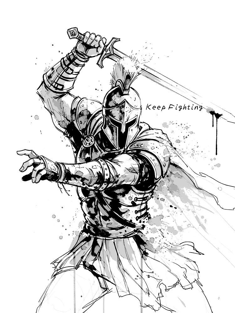 Cool Spartan Warrior: Keep Fighting by Shigen16 T-Shirts, Hoodie, Sweatshirt | BlankRebels.com (Image 2)