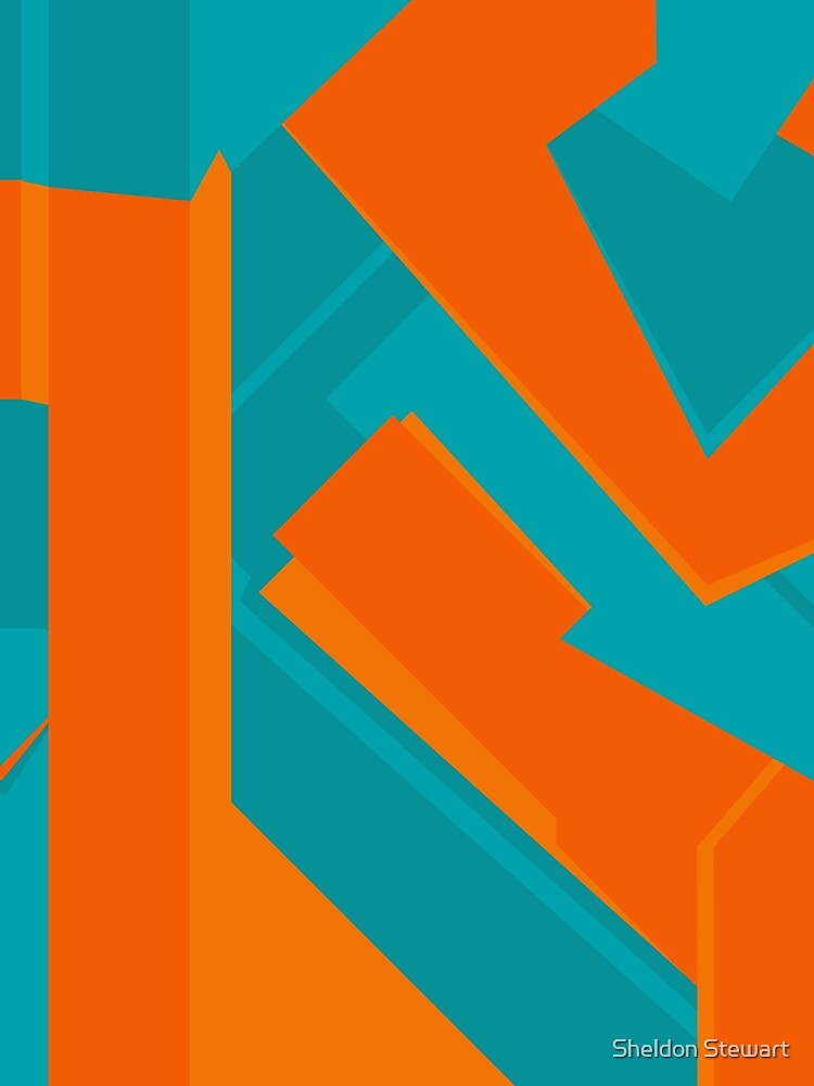 Teal and Orange - Abstract Art by Sheldon Stewart T-Shirts, Hoodie, Sweatshirt | BlankRebels.com (Image 2)