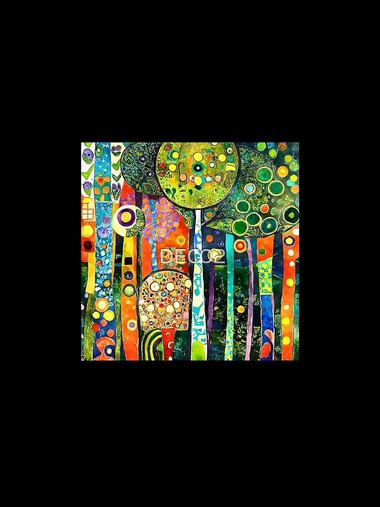 Funky Fantasy Forest Colorful Abstract Trees Digital Art by DEC02 T-Shirts, Hoodie, Sweatshirt | BlankRebels.com (Image 2)