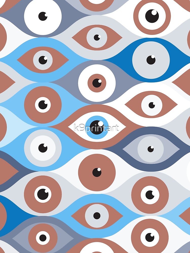Evil Eye protection pattern terracotta and blues by k9printart T-Shirts, Hoodie, Sweatshirt | BlankRebels.com (Image 2)