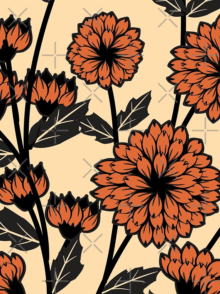 Orange Flower Pattern by PrintbyPatty T-Shirts, Hoodie, Sweatshirt | BlankRebels.com (Image 2)