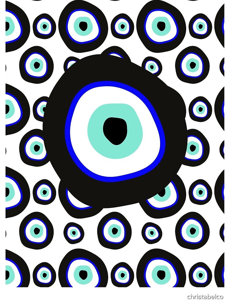 Black Evil Eye Pattern by christabelco T-Shirts, Hoodie, Sweatshirt | BlankRebels.com (Image 2)