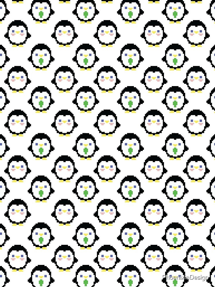 Pixel Penguins (White) by PhoenixiaDesign