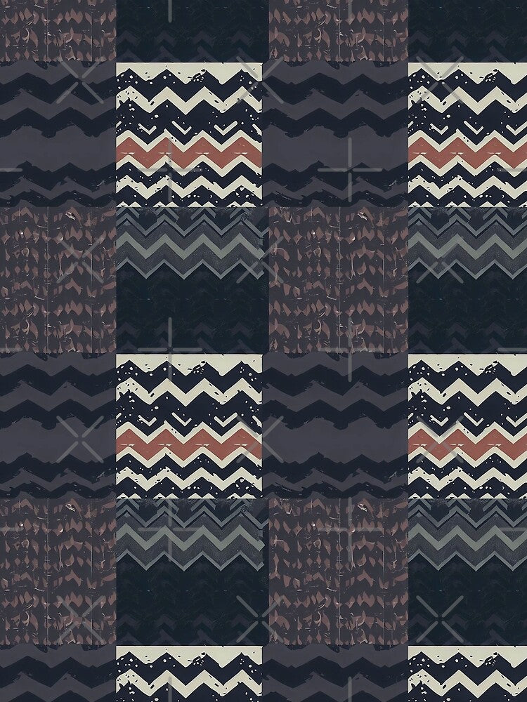 Grunge Herringbone Patchwork in grey, cream and brown by SamJanner T-Shirts, Hoodie, Sweatshirt | BlankRebels.com (Image 2)