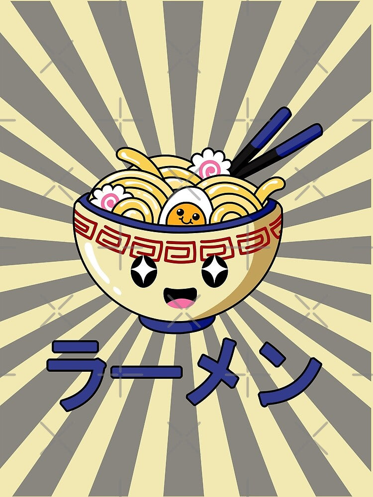 Kawaii Bowl of Cute Ramen Blue by Nossikko T-Shirts, Hoodie, Sweatshirt | BlankRebels.com (Image 2)