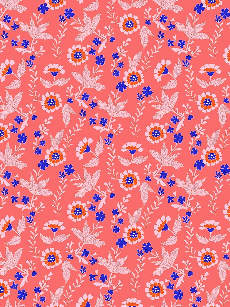 Coral Folk Floral Seamless Pattern by swati30designs T-Shirts, Hoodie, Sweatshirt | BlankRebels.com (Image 2)