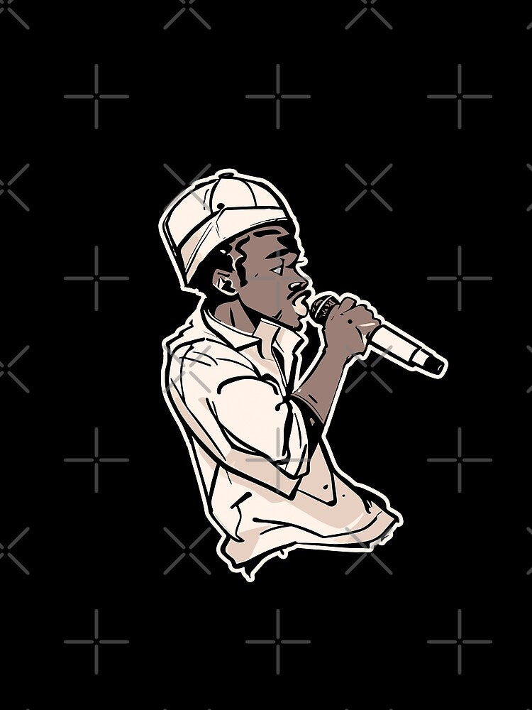 Rapper Holding a Microphone with Stroke (Black) by execc T-Shirts, Hoodie, Sweatshirt | BlankRebels.com (Image 2)