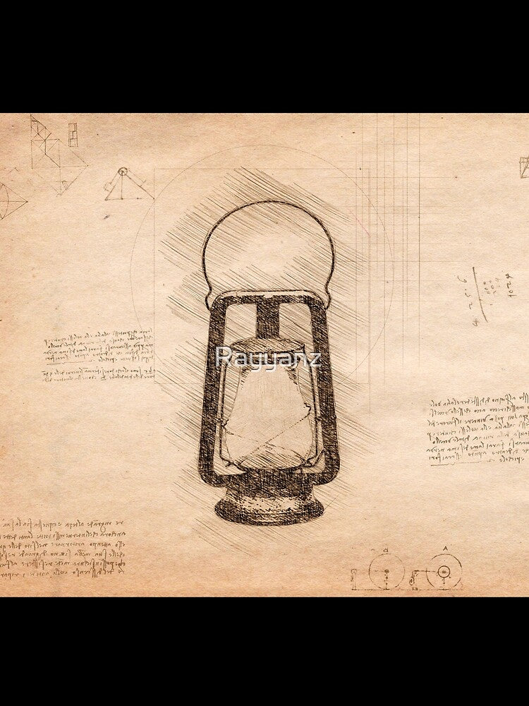 Da Vinci Sketch Art Lantern - Vintage by Rayyanz T-Shirts, Hoodie, Sweatshirt | BlankRebels.com (Image 2)