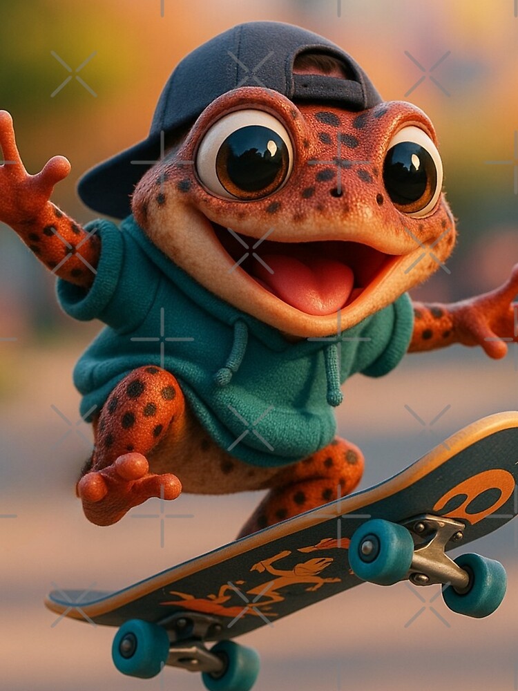 Skater Oregon Spotted Frog by Sillytoe T-Shirts, Hoodie, Sweatshirt | BlankRebels.com (Image 2)