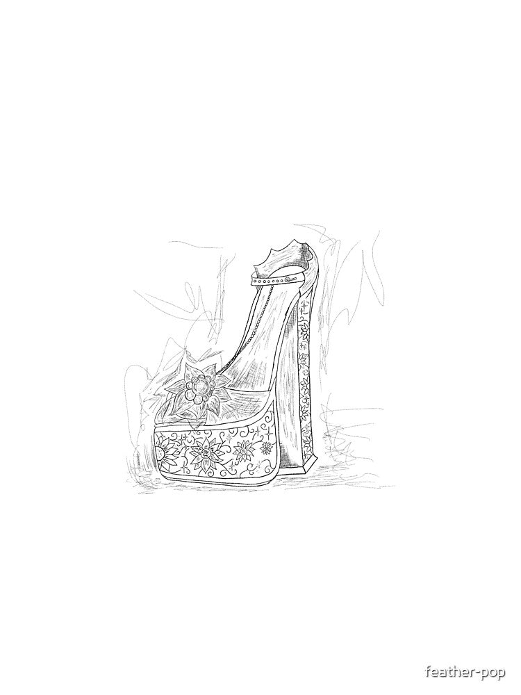 Flower High Heel Sketch by feather-pop T-Shirts, Hoodie, Sweatshirt | BlankRebels.com (Image 2)