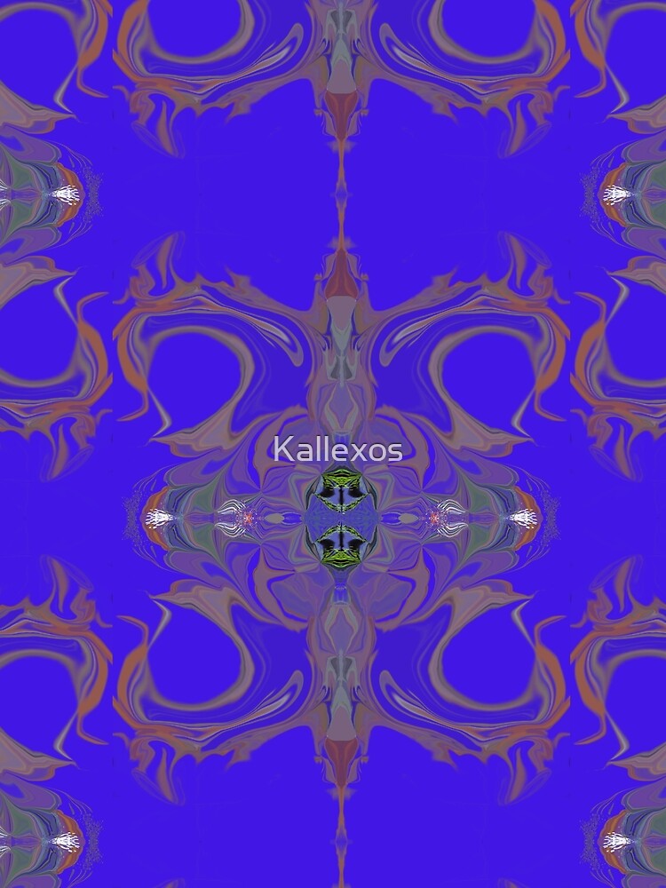 Kallexos-Design- It's Blue 2 - Hippie Fantasy Design with a slight holo effect by Kallexos T-Shirts, Hoodie,... (Image 2)