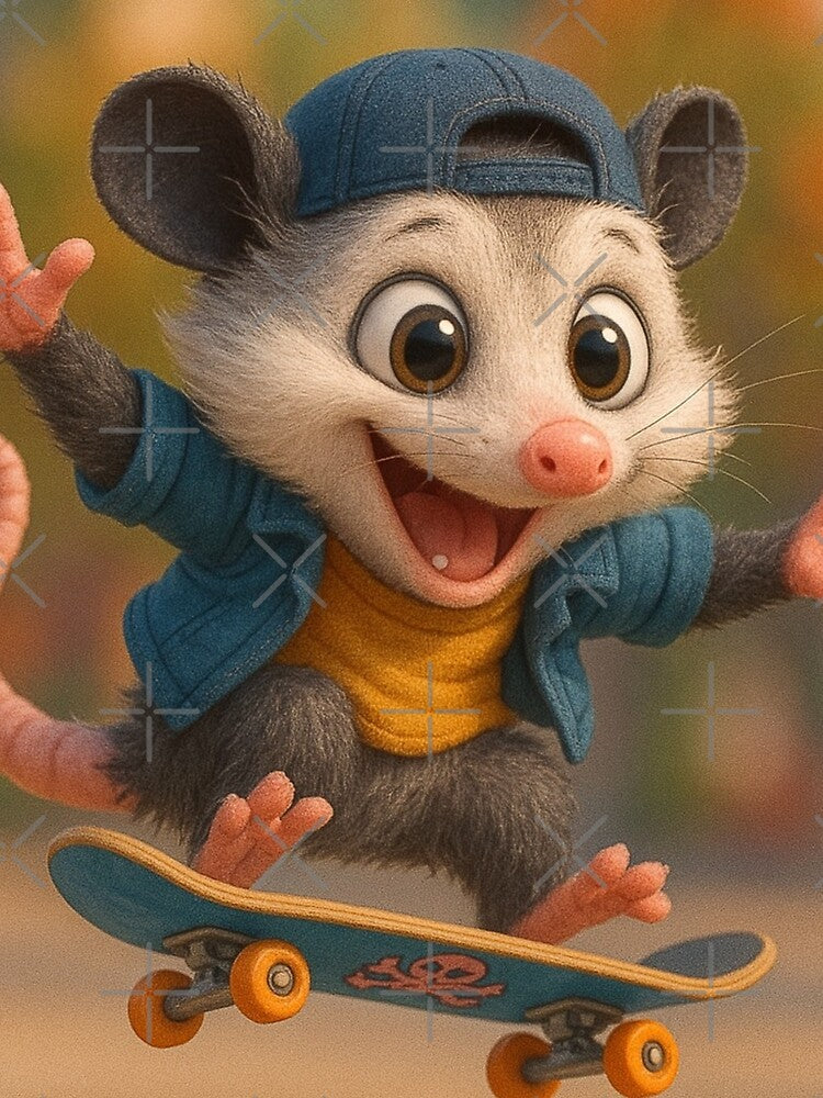 Skater Opossum by Sillytoe T-Shirts, Hoodie, Sweatshirt | BlankRebels.com (Image 2)