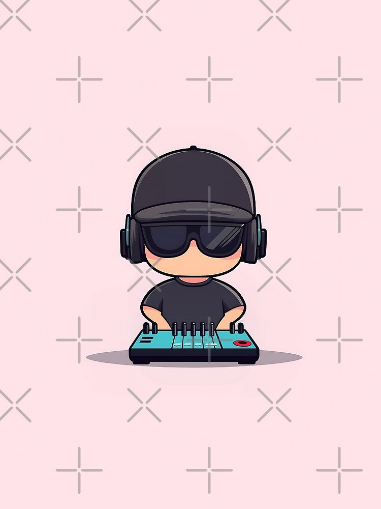 DJ Cartoon Mascot Vector Illustration by GoldenTealArts T-Shirts, Hoodie, Sweatshirt | BlankRebels.com (Image 2)
