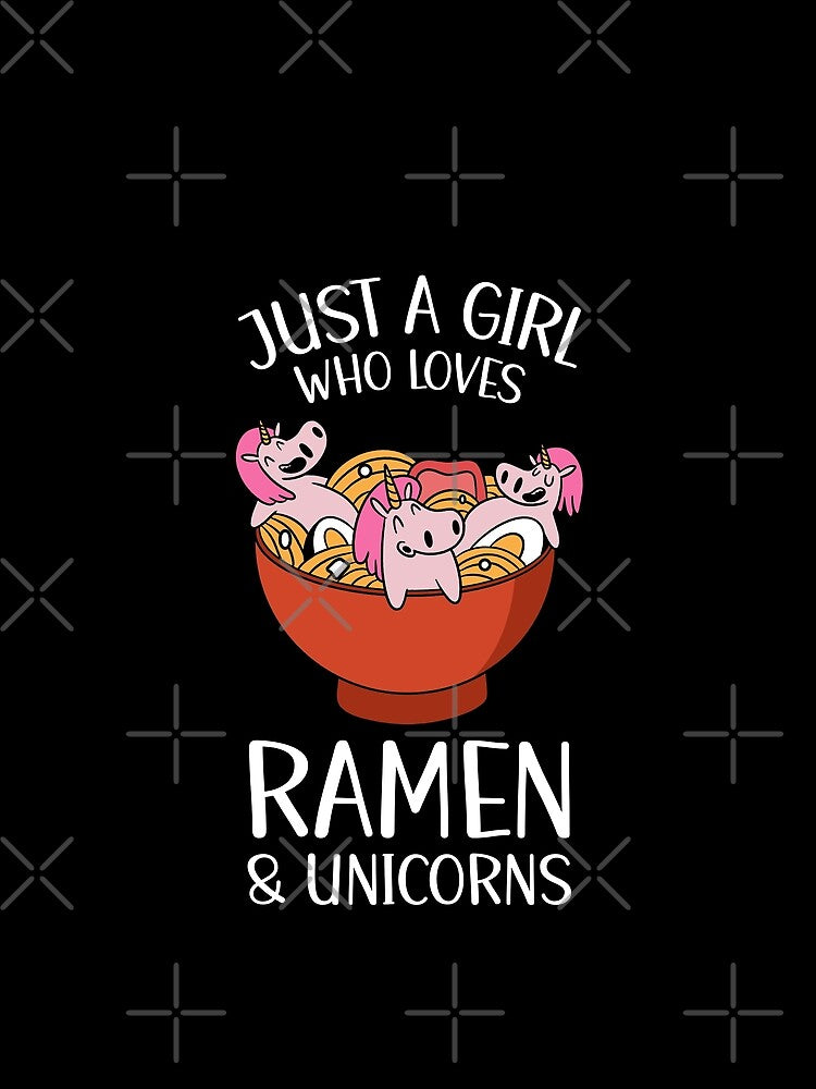 Just A Girl Who Loves Ramen And Unicorns by OnepixArt