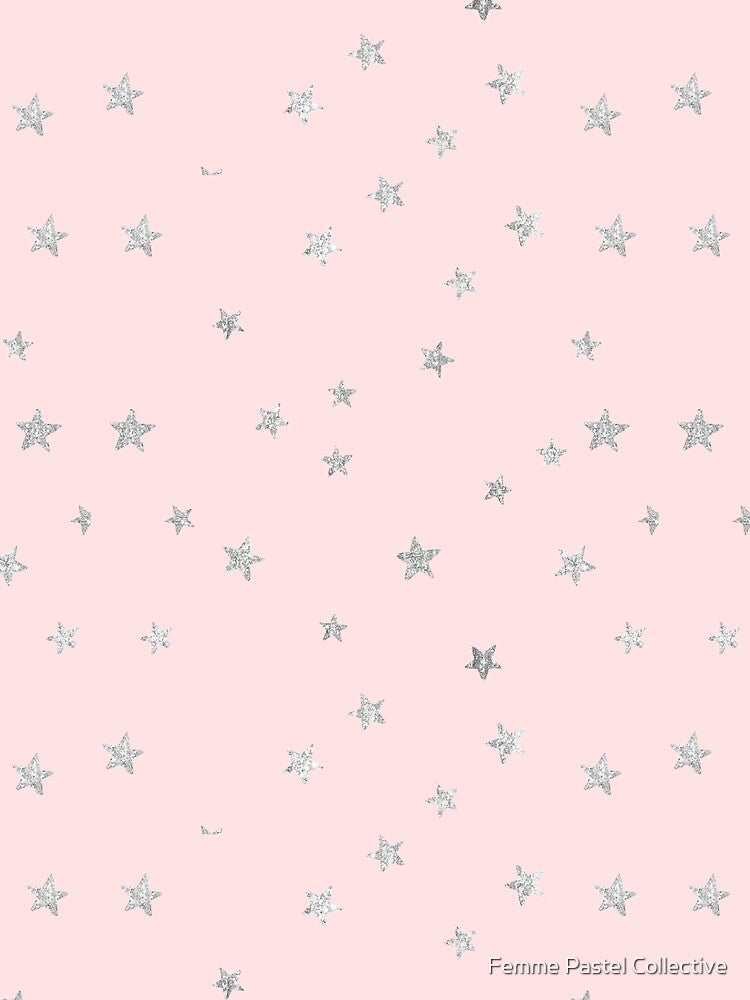 Pretty Y2K Glitter Stars Design in Rose by Femme Pastel Collective T-Shirts, Hoodie, Sweatshirt | BlankRebels.com (Image 2)