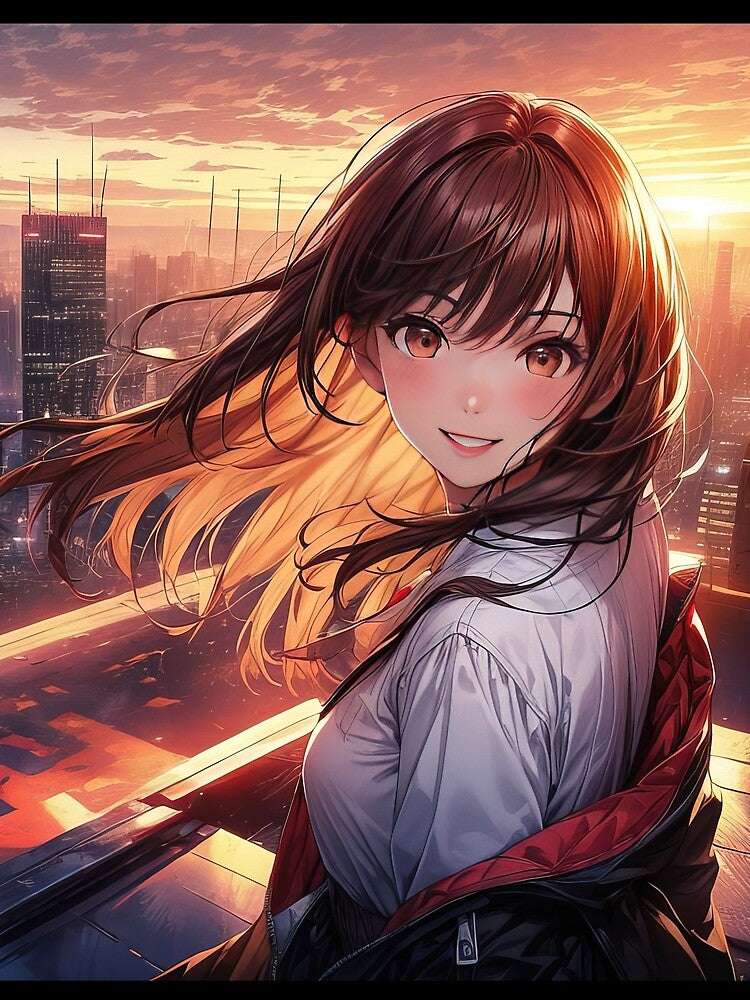 Anime Girl Kimono City Night Anime Digital Art T-Shirts, Hoodie, Sweatshirt