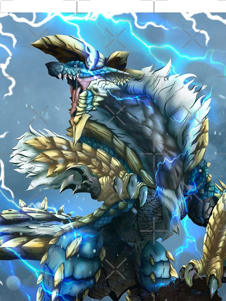Zinogre (Monster Hunter) Lightning V1 by Fantasyhaze T-Shirts, Hoodie, Sweatshirt | BlankRebels.com (Image 2)