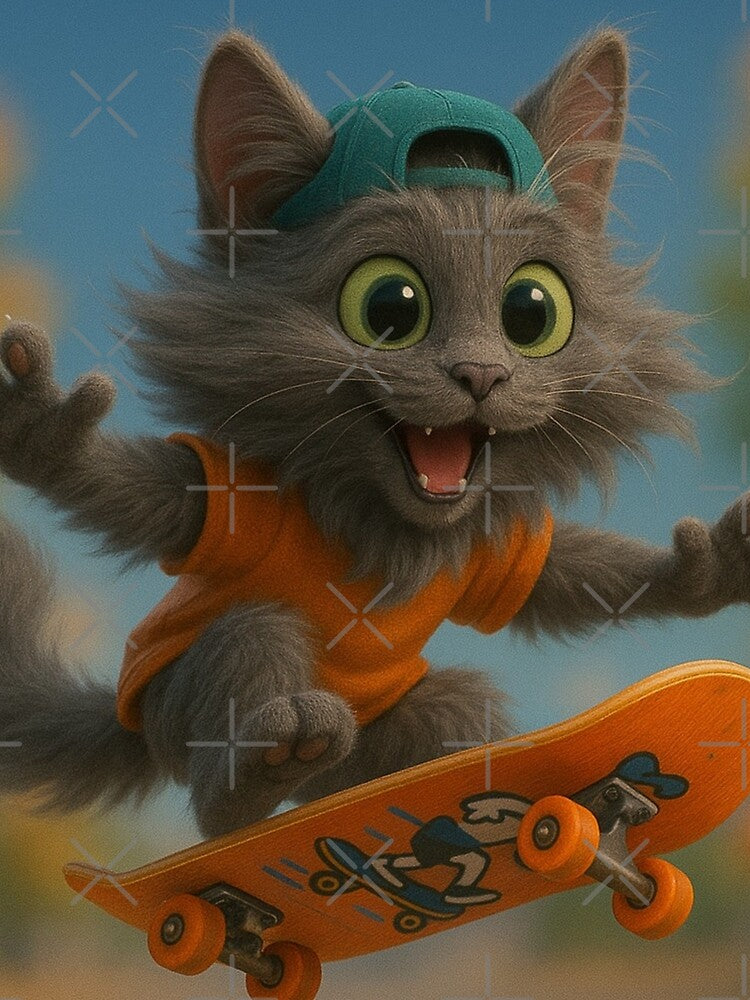 Skater Nebelung Cat by Sillytoe T-Shirts, Hoodie, Sweatshirt | BlankRebels.com (Image 2)