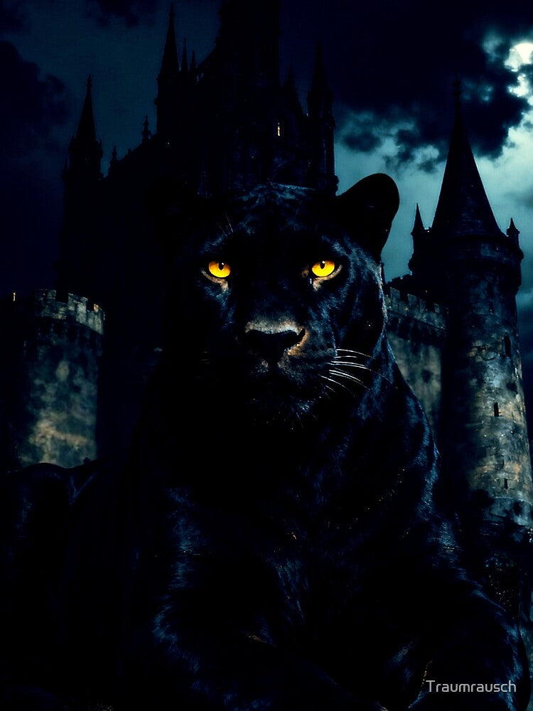 black panther – dark castle – dark fantasy animal art by Traumrausch T-Shirts, Hoodie, Sweatshirt | BlankRebels.com (Image 2)