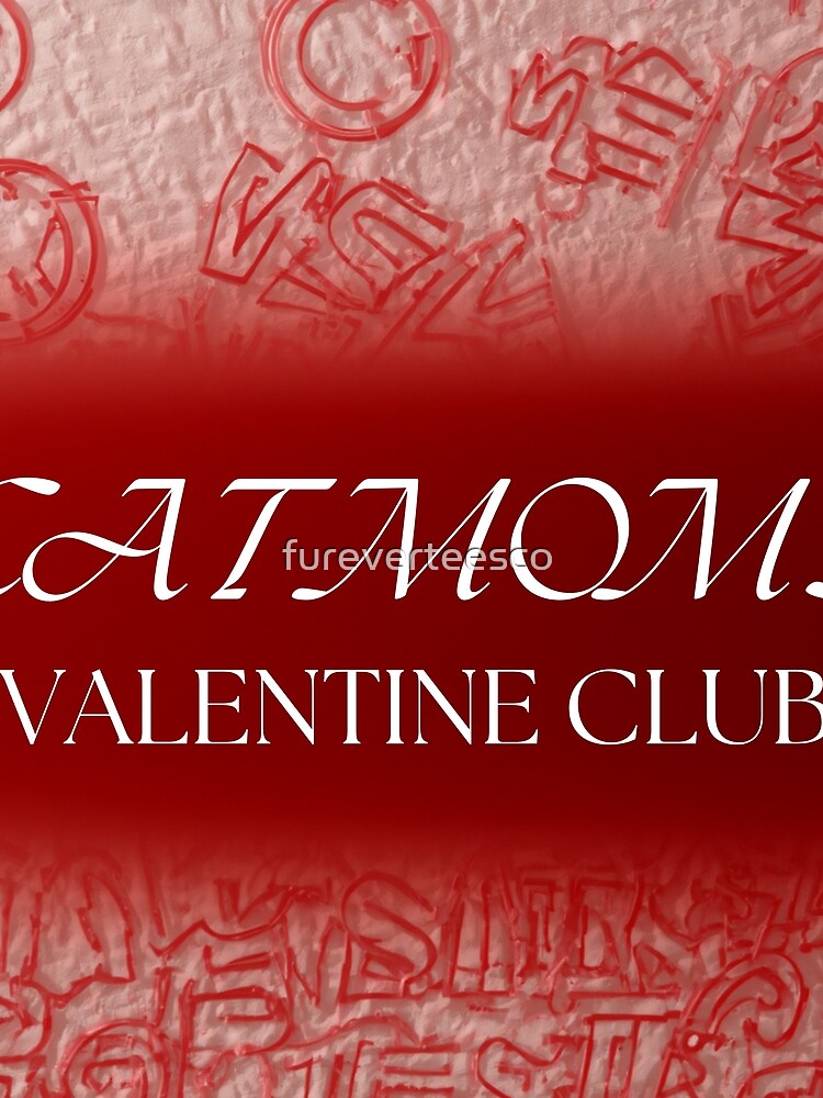 Cat Moms Valentine Club – Cute Valentine’s Day Cat Mom Shirt Design by fureverteesco Hoodie, Sweatshirt (Image 2)
