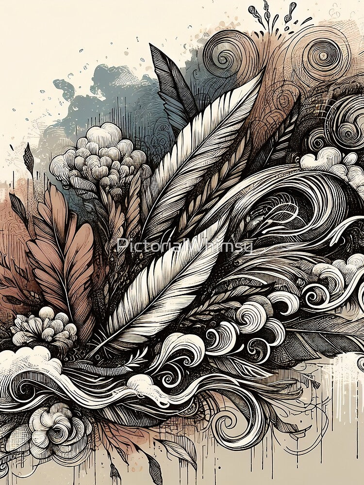 Whispers of Wind in Feathered Hues by PictorialWhimsy T-Shirts, Hoodie, Sweatshirt | BlankRebels.com (Image 2)