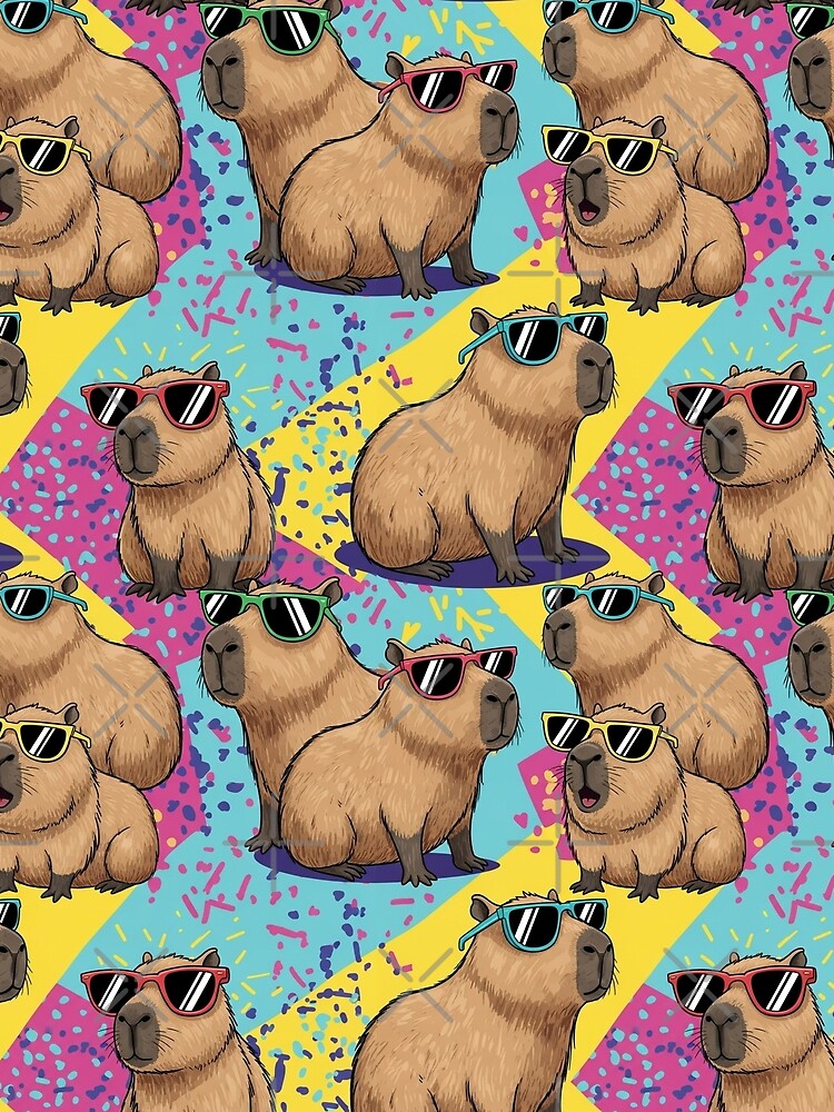 Capybara Confetti Fiesta Background by MythicPrompts T-Shirts, Hoodie, Sweatshirt | BlankRebels.com (Image 2)