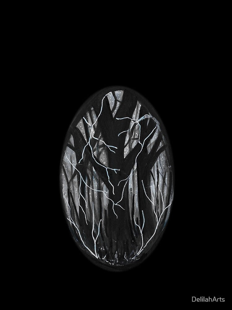 Gothic forest- dark contrasted forest drawing by DelilahArts T-Shirts, Hoodie, Sweatshirt | BlankRebels.com (Image 2)