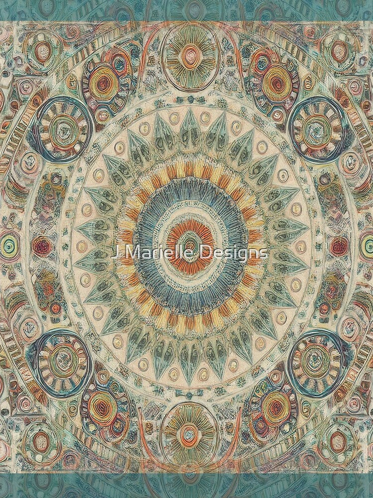 Retro Hippie: Mosiac Mandala by J Marielle Designs T-Shirts, Hoodie, Sweatshirt | BlankRebels.com (Image 2)