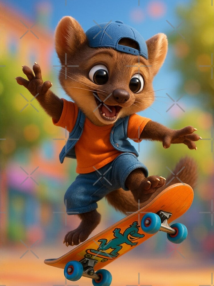 Skater Pine Marten by Sillytoe T-Shirts, Hoodie, Sweatshirt | BlankRebels.com (Image 2)