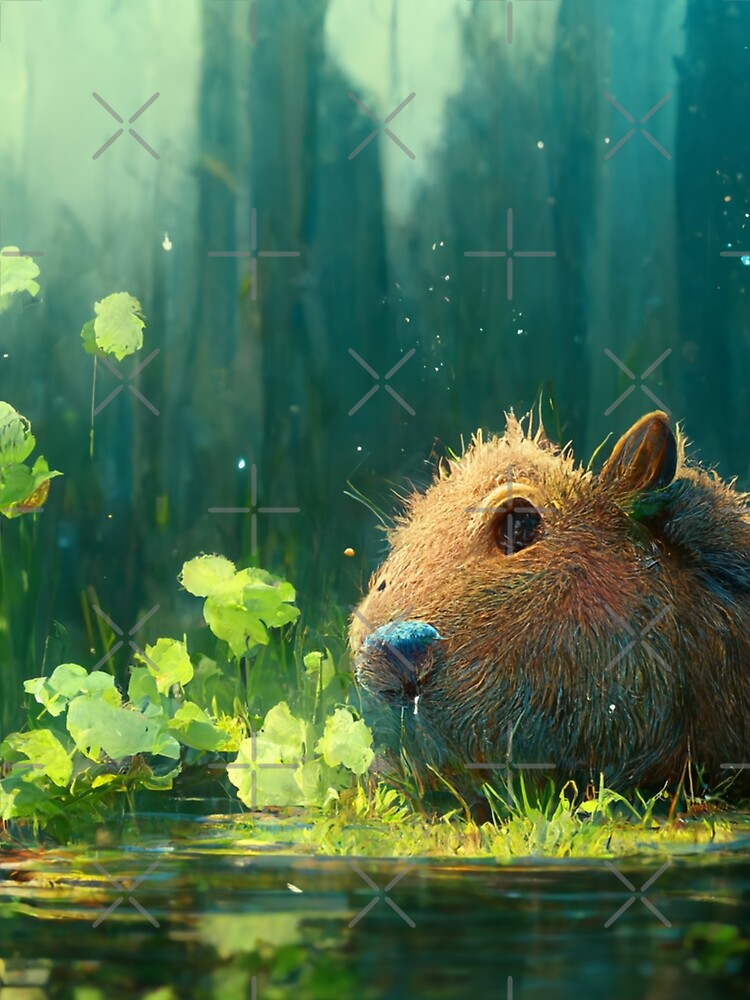 Capybara Drinking Water By The Lake by Pet Shelter T-Shirts, Hoodie, Sweatshirt | BlankRebels.com (Image 2)