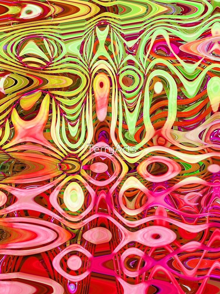 Hippie Style Abstract Groovy Exotic Colors Happy Maximalism for Eccentric Flashy Maximalist 1 of 4 by Beachy... (Image 2)