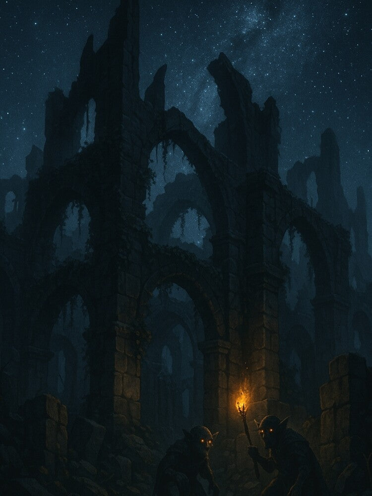 The Ruins' Bones Claw at the Moon by FilosFineArts