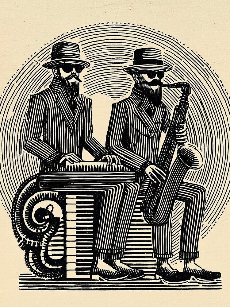Jazz Duo in Vintage Style by lautir
