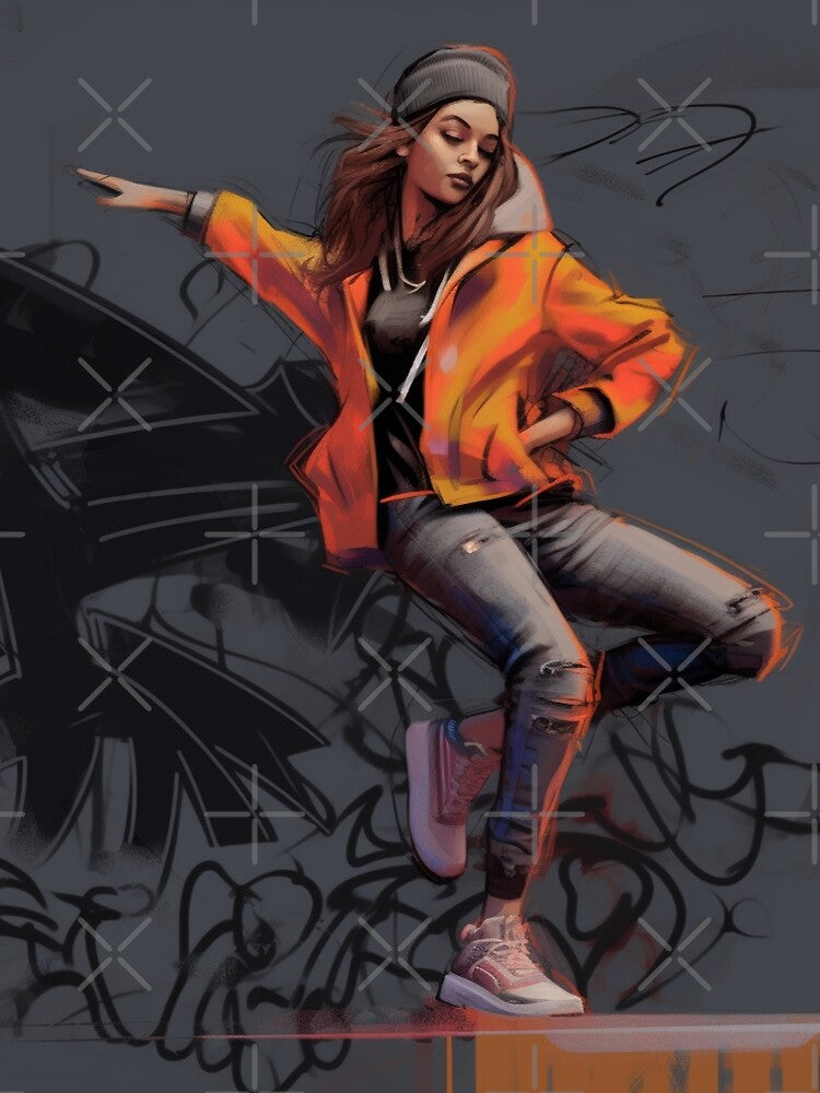 graffiti girl in sketchbook style by nolutsch T-Shirts, Hoodie, Sweatshirt | BlankRebels.com (Image 2)
