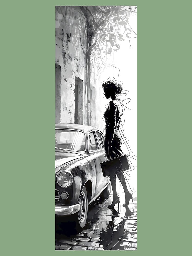 Retro Chic Woman & Classic Auto Sketch Art By Merch, Limited Edition by MADISYNDONALD T-Shirts, Hoodie, Sweatshirt (Image 2)