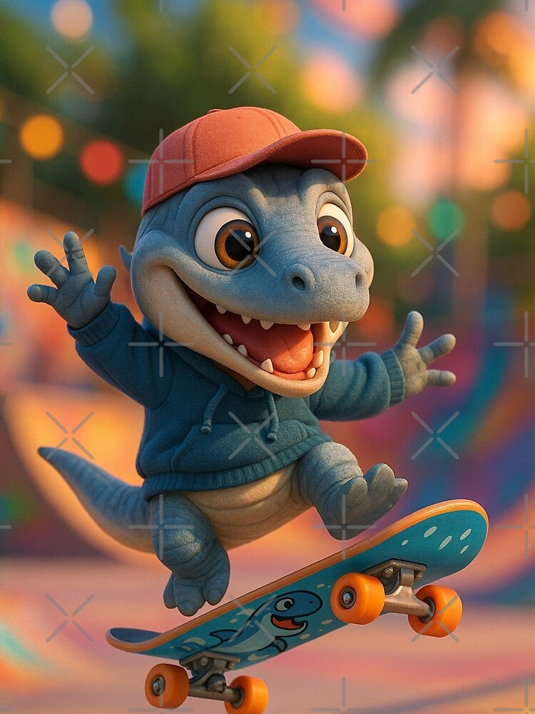 Skater Mosasaurus by Sillytoe T-Shirts, Hoodie, Sweatshirt | BlankRebels.com (Image 2)