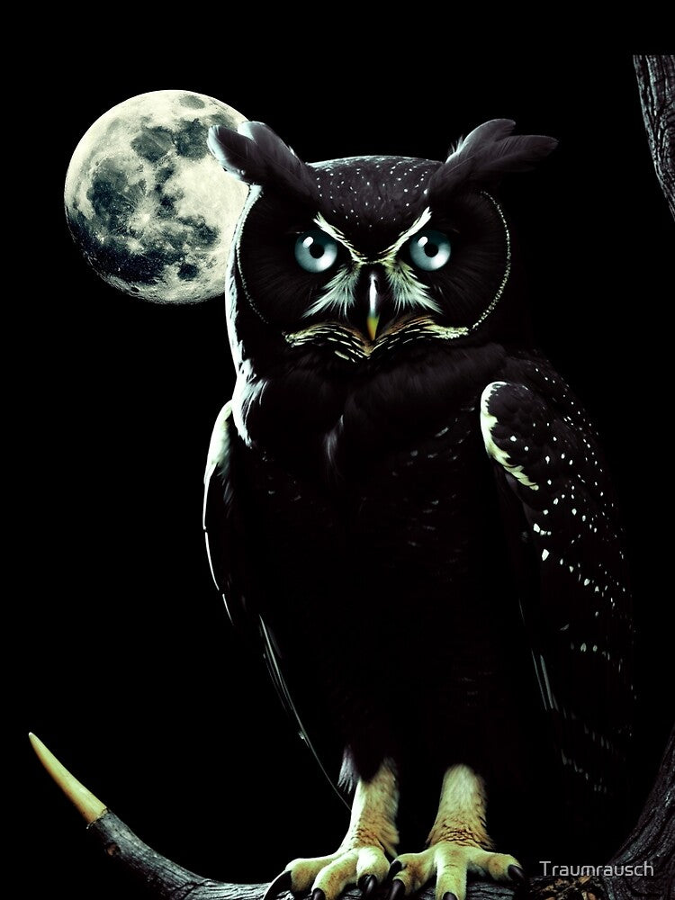 owl – night – moonlight – dark fantasy animal art by Traumrausch T-Shirts, Hoodie, Sweatshirt | BlankRebels.com (Image 2)