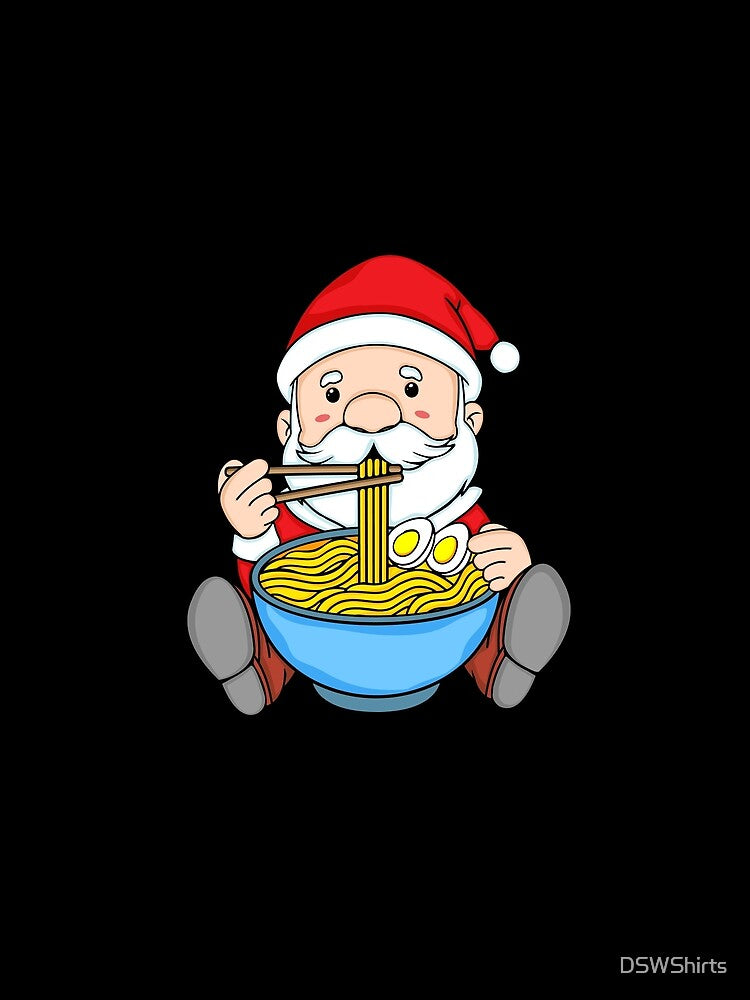 Kawaii Ramen Noodles Christmas Santa Claus Ramen Bowl by DSWShirts T-Shirts, Hoodie, Sweatshirt | BlankRebels.com (Image 2)