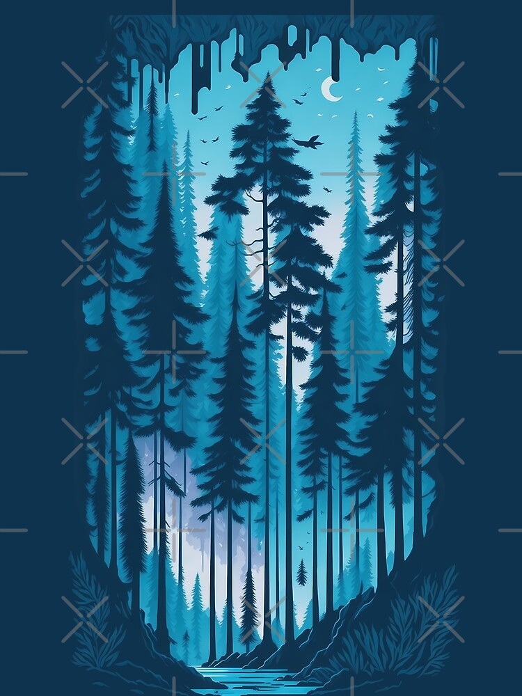 Kopie von A pine forest landscape magical, enchanted, fairy tail by craftyartsdigi T-Shirts, Hoodie, Sweatshirt (Image 2)