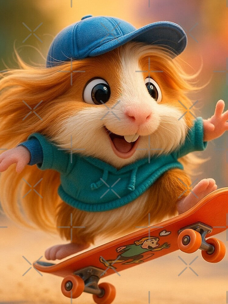 Skater Peruvian Guinea Pig by Sillytoe T-Shirts, Hoodie, Sweatshirt | BlankRebels.com (Image 2)