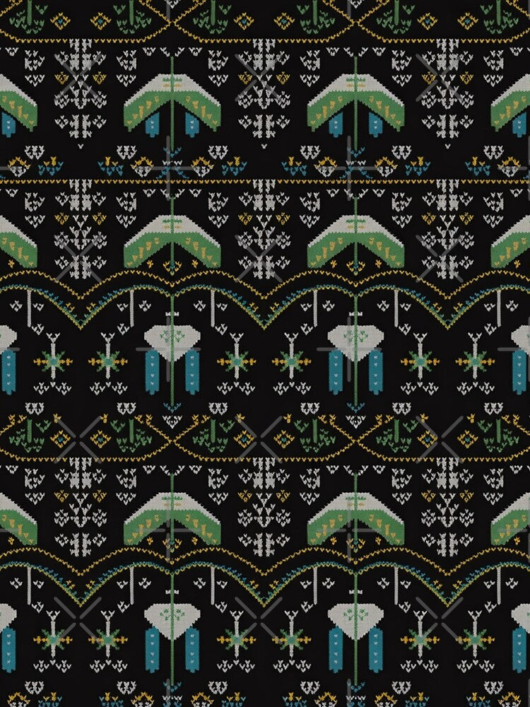 Retro Gamers, Gaming Folkart Pixel Pattern by Heritage Hive Studio T-Shirts, Hoodie, Sweatshirt | BlankRebels.com (Image 2)