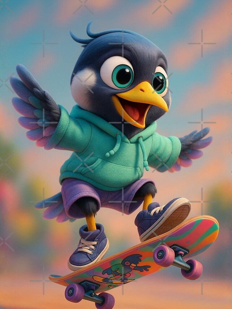 Skater Night Heron by Sillytoe T-Shirts, Hoodie, Sweatshirt | BlankRebels.com (Image 2)
