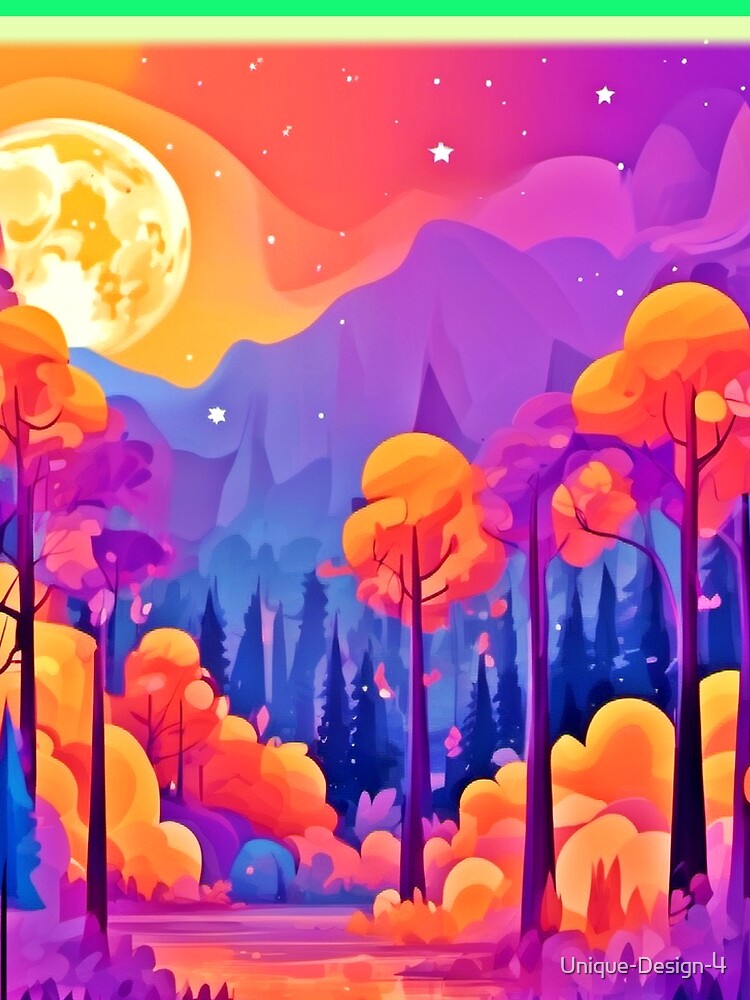 Vibrant Moonlit Forest by Health And Fitness Posts e-Store T-Shirts, Hoodie, Sweatshirt | BlankRebels.com (Image 2)