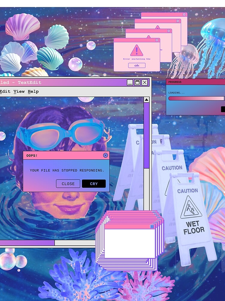 Ocean Vaporwave by kimberbimber25 T-Shirts, Hoodie, Sweatshirt | BlankRebels.com (Image 2)